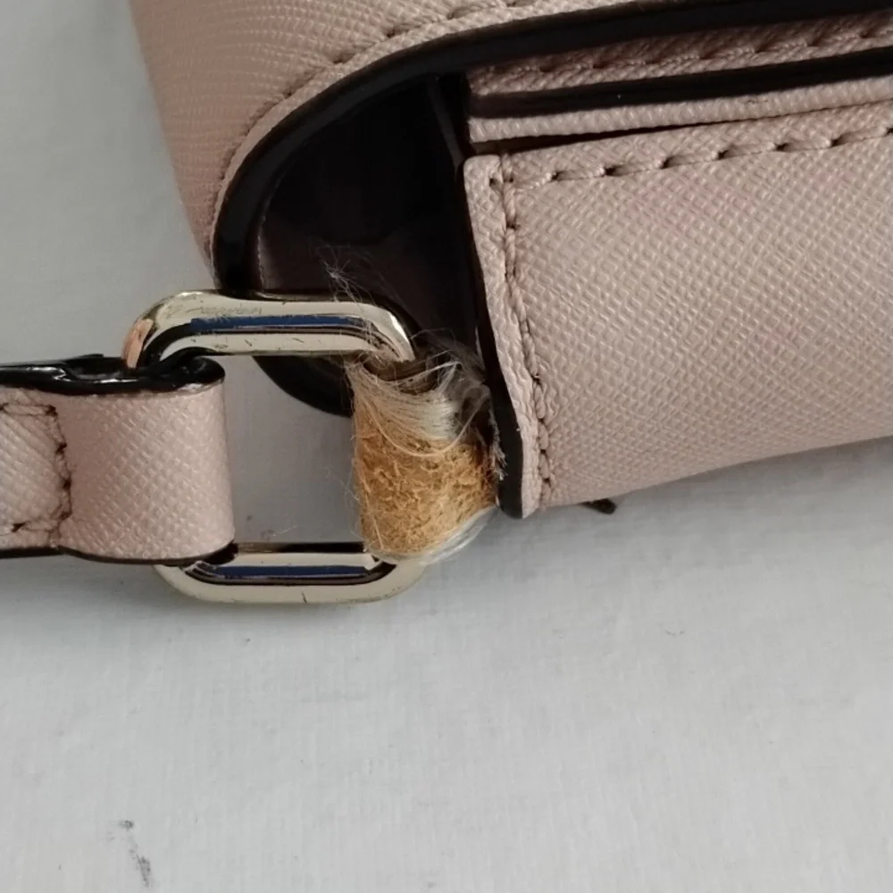 Kate Spade Baby Pink Safiano Leather Crossbody Bag *flaw - Picture 9 of 10